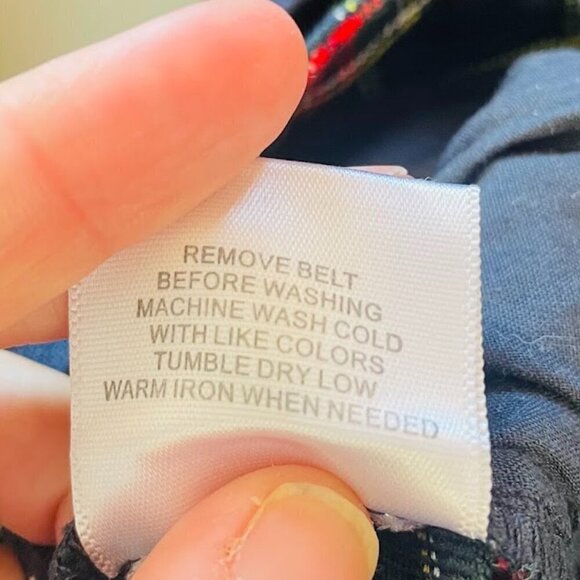 Modcloth Savannah Plaid Tartan Wide Leg Pant Trouser High Rise Holiday Belt Blue - Picture 8 of 11